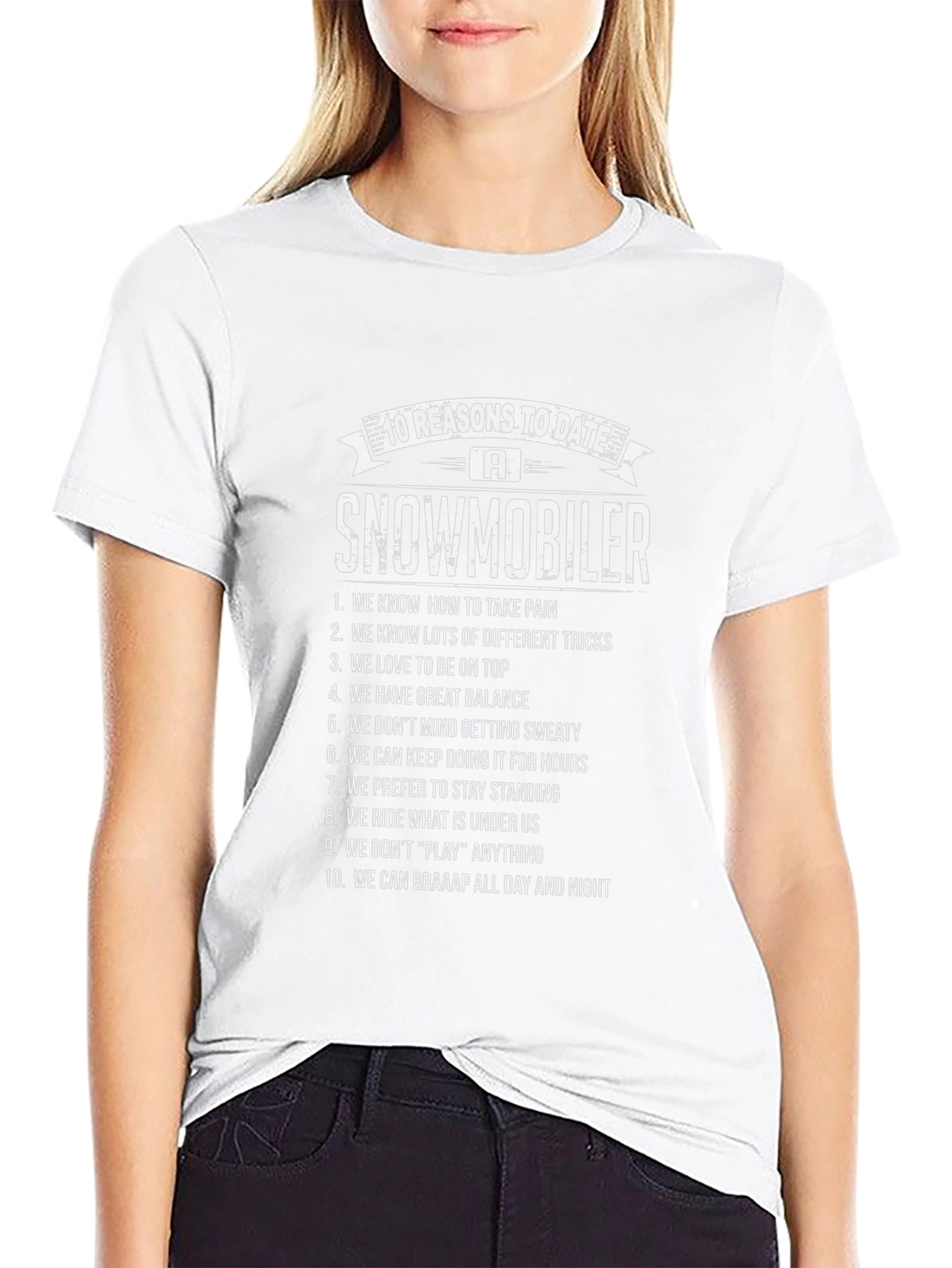 10 Reasons to Date a Snowmobiler T-Shirt