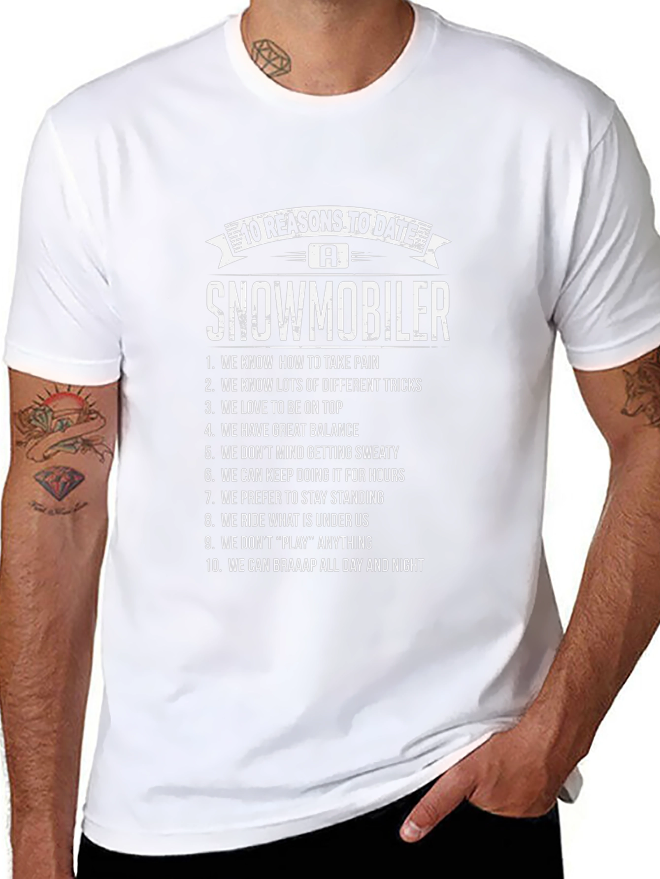 10 Reasons to Date a Snowmobiler T-Shirt