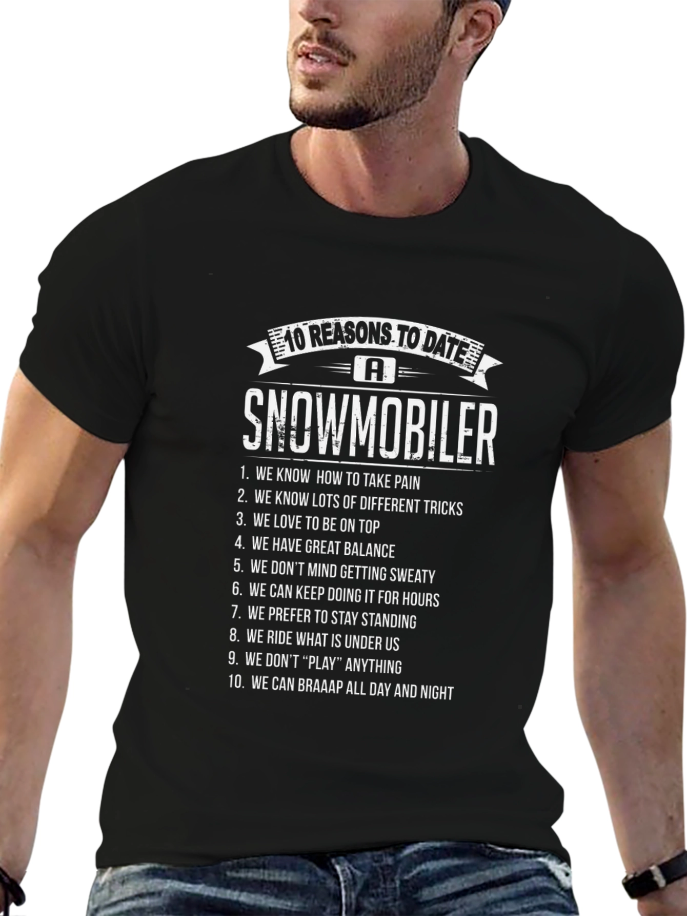 10 Reasons to Date a Snowmobiler T-Shirt