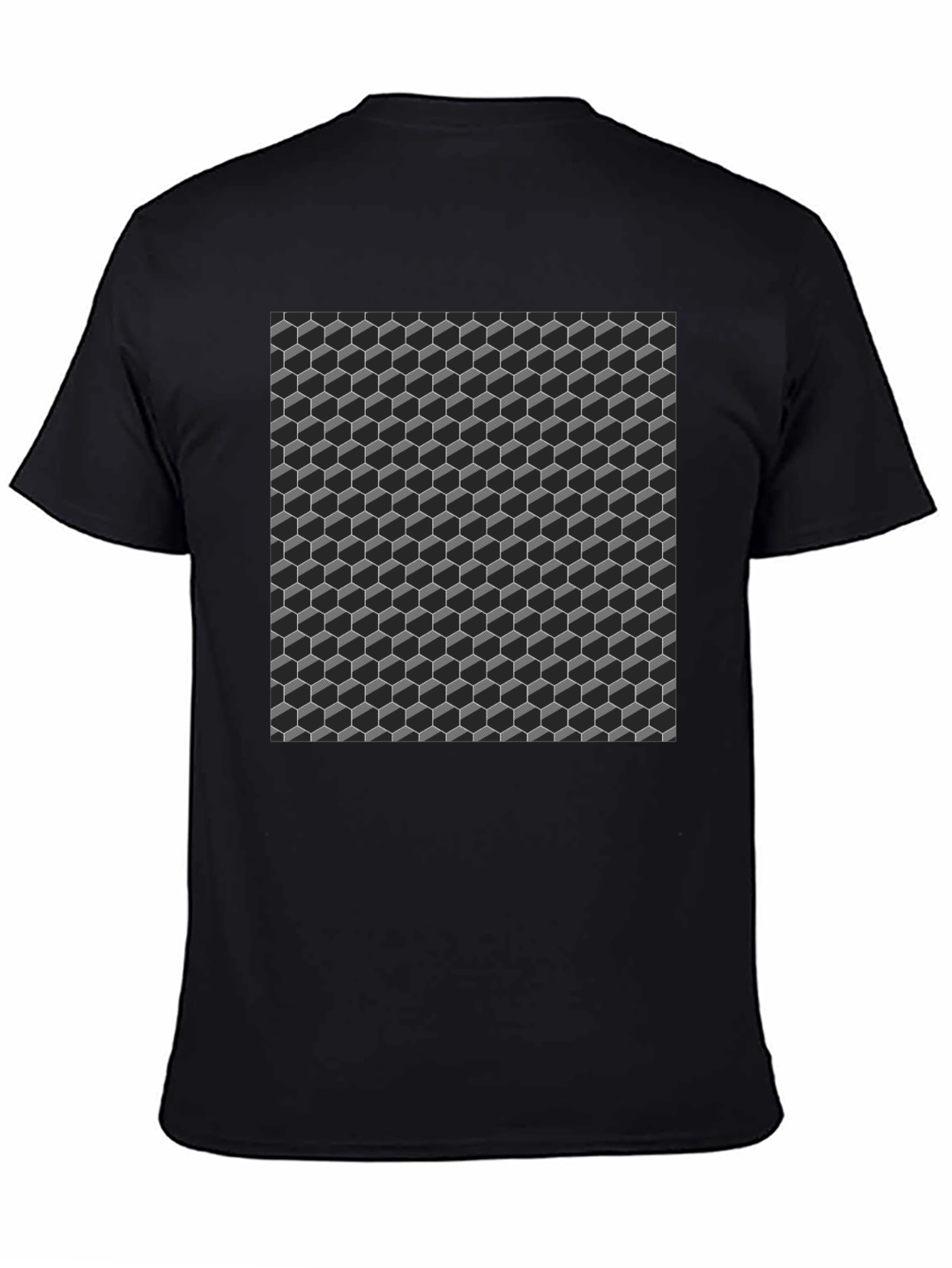 3D Cube Pattern T-Shirt - Modern Geometric Design