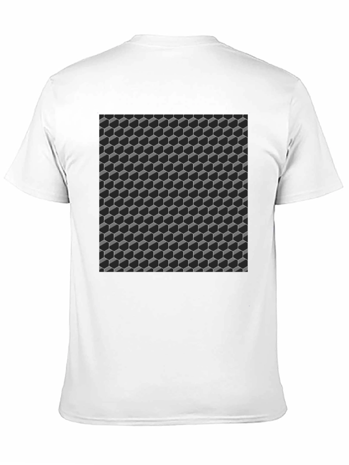 3D Cube Pattern T-Shirt - Modern Geometric Design