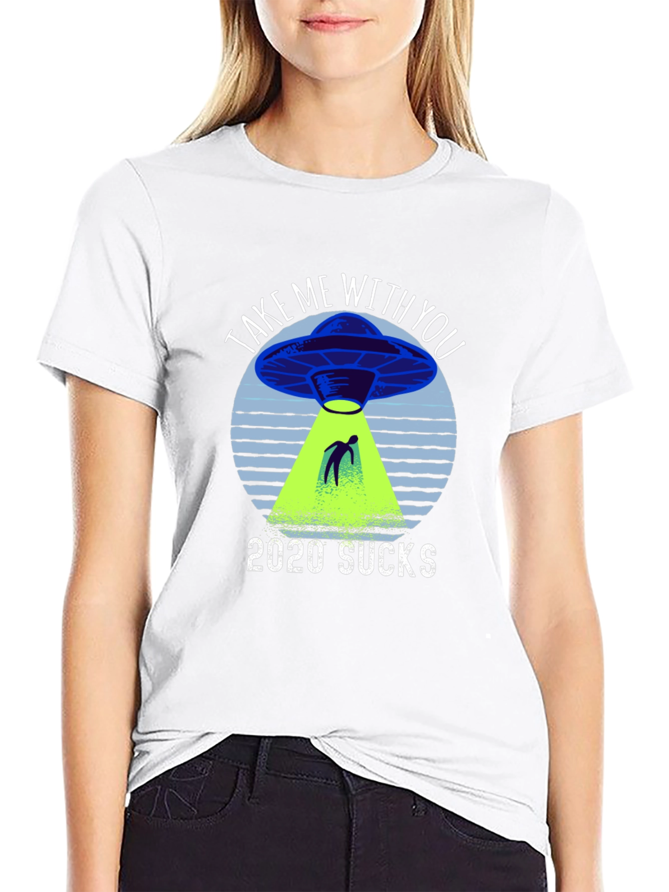 2020 Sucks UFO Graphic Novelty T-Shirt