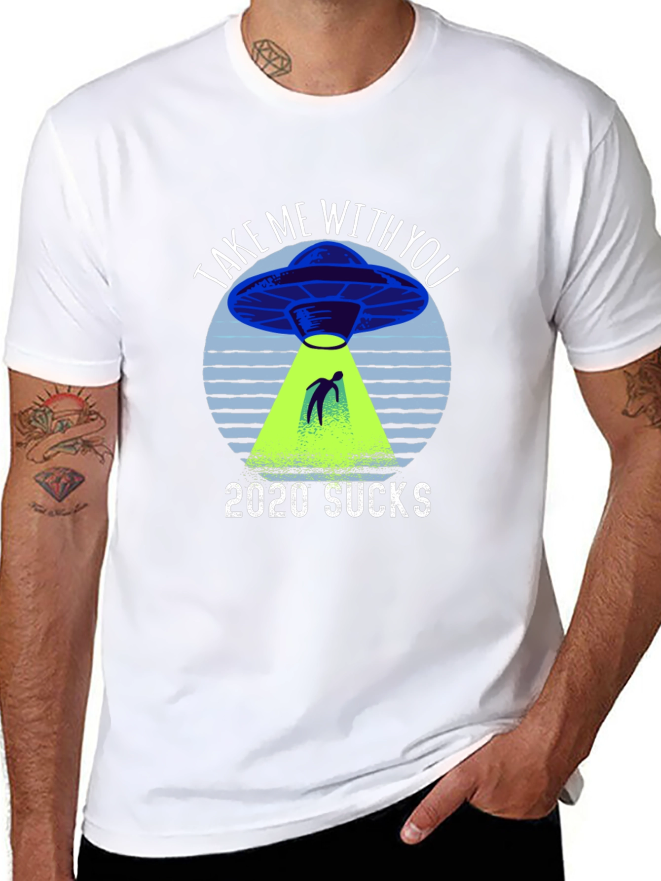 2020 Sucks UFO Graphic Novelty T-Shirt