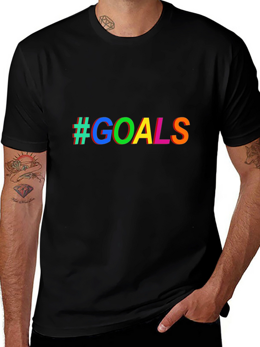 #GOALS Graphic Tee - Stylish Casual Black T-Shirt