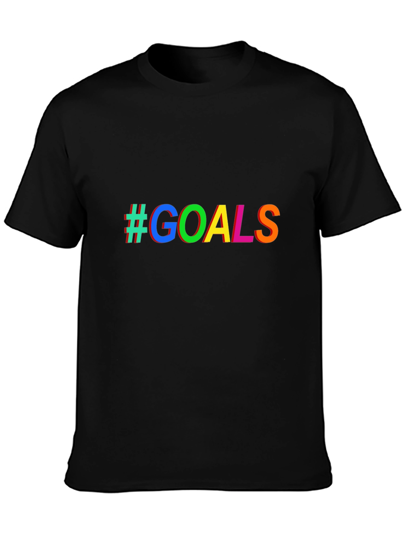 #GOALS Graphic Tee - Stylish Casual Black T-Shirt