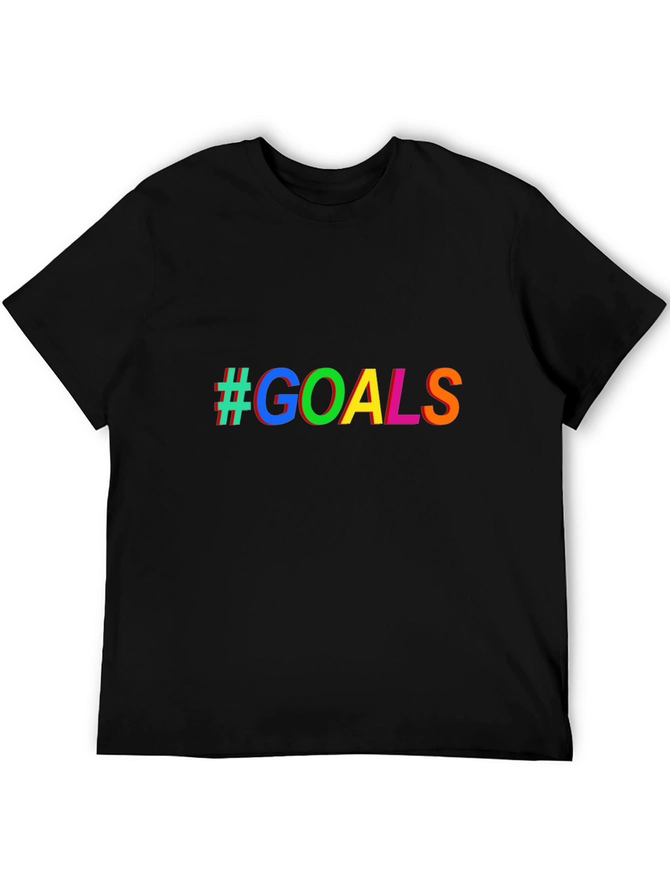 #GOALS Graphic Tee - Stylish Casual Black T-Shirt
