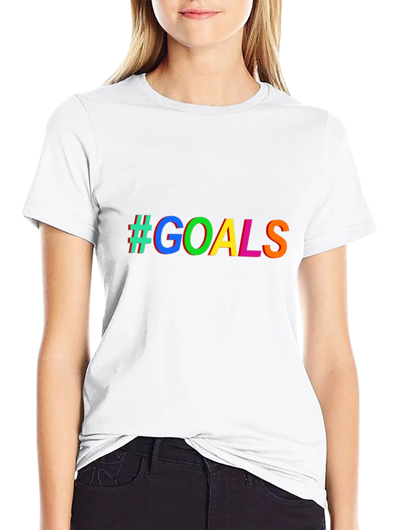 #GOALS Graphic Tee - Stylish Casual Black T-Shirt