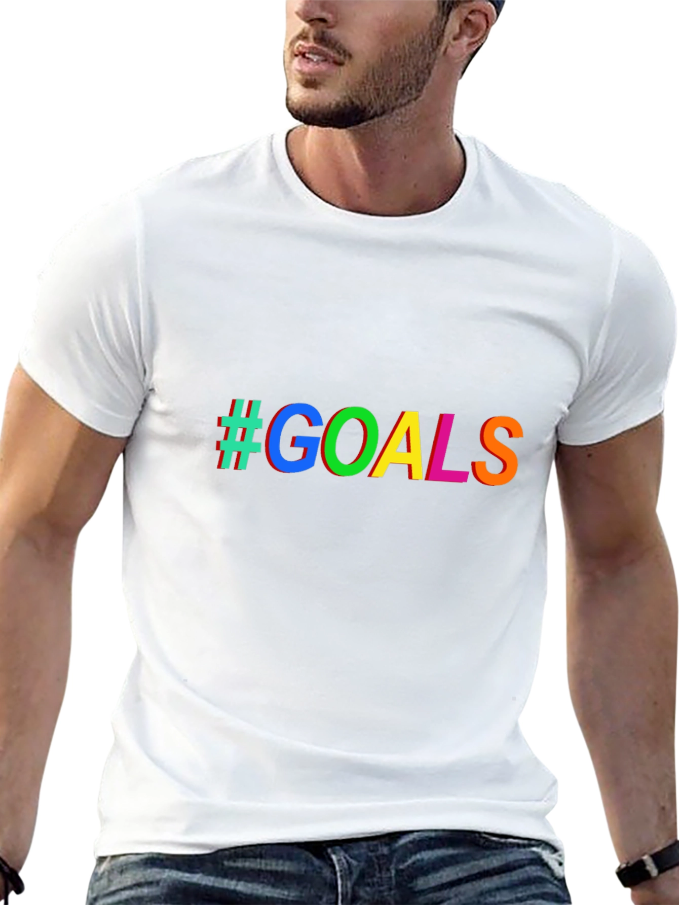 #GOALS Graphic Tee - Stylish Casual Black T-Shirt