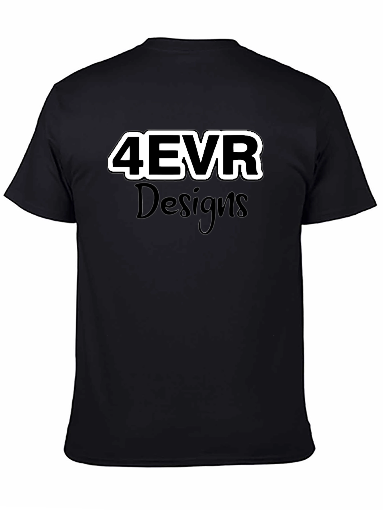 4EVR Designs Black Graphic Tee