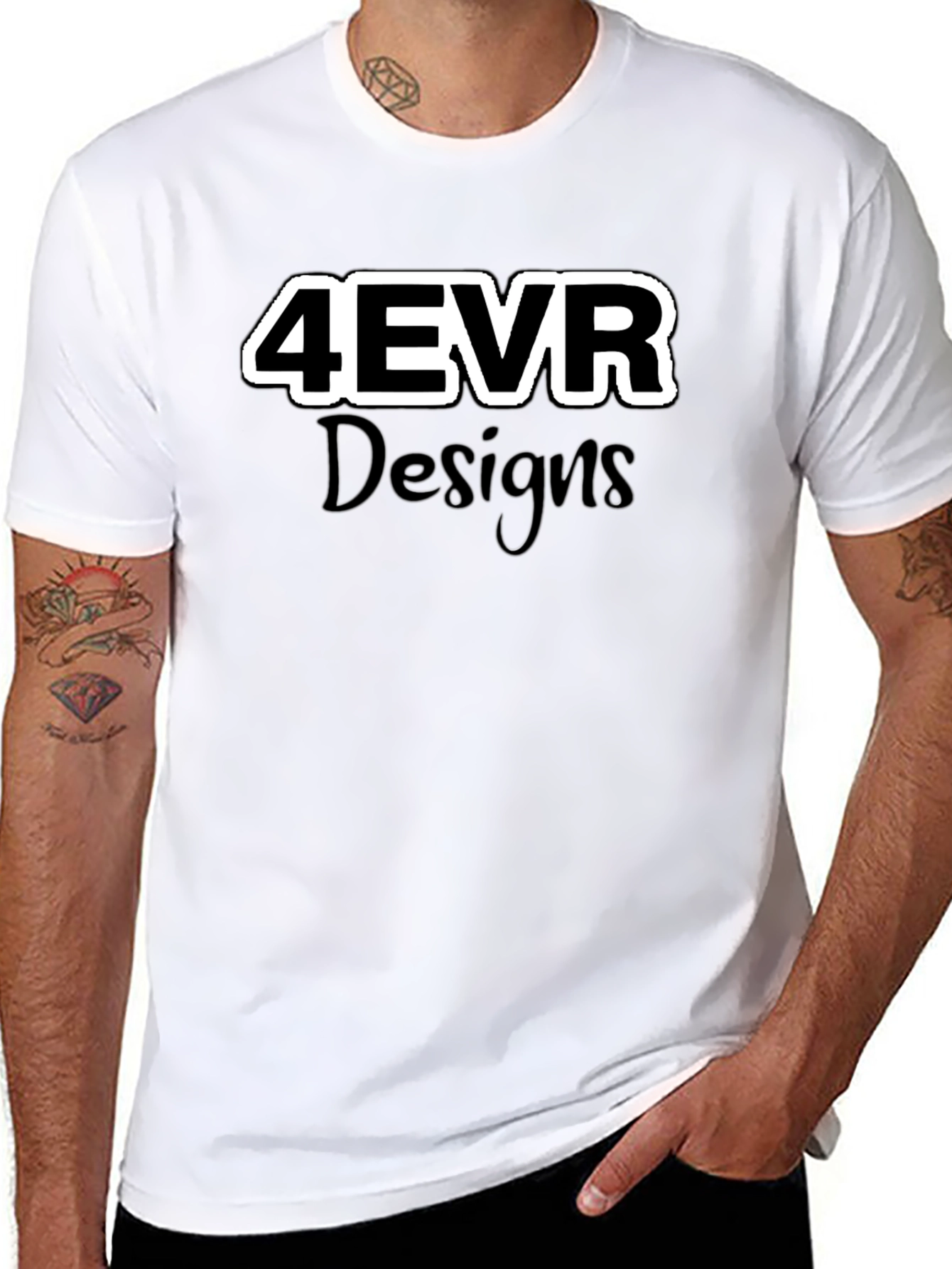 4EVR Designs Black Graphic Tee