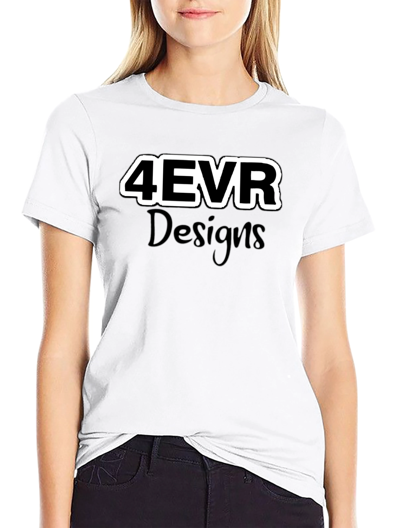 4EVR Designs Black Graphic Tee