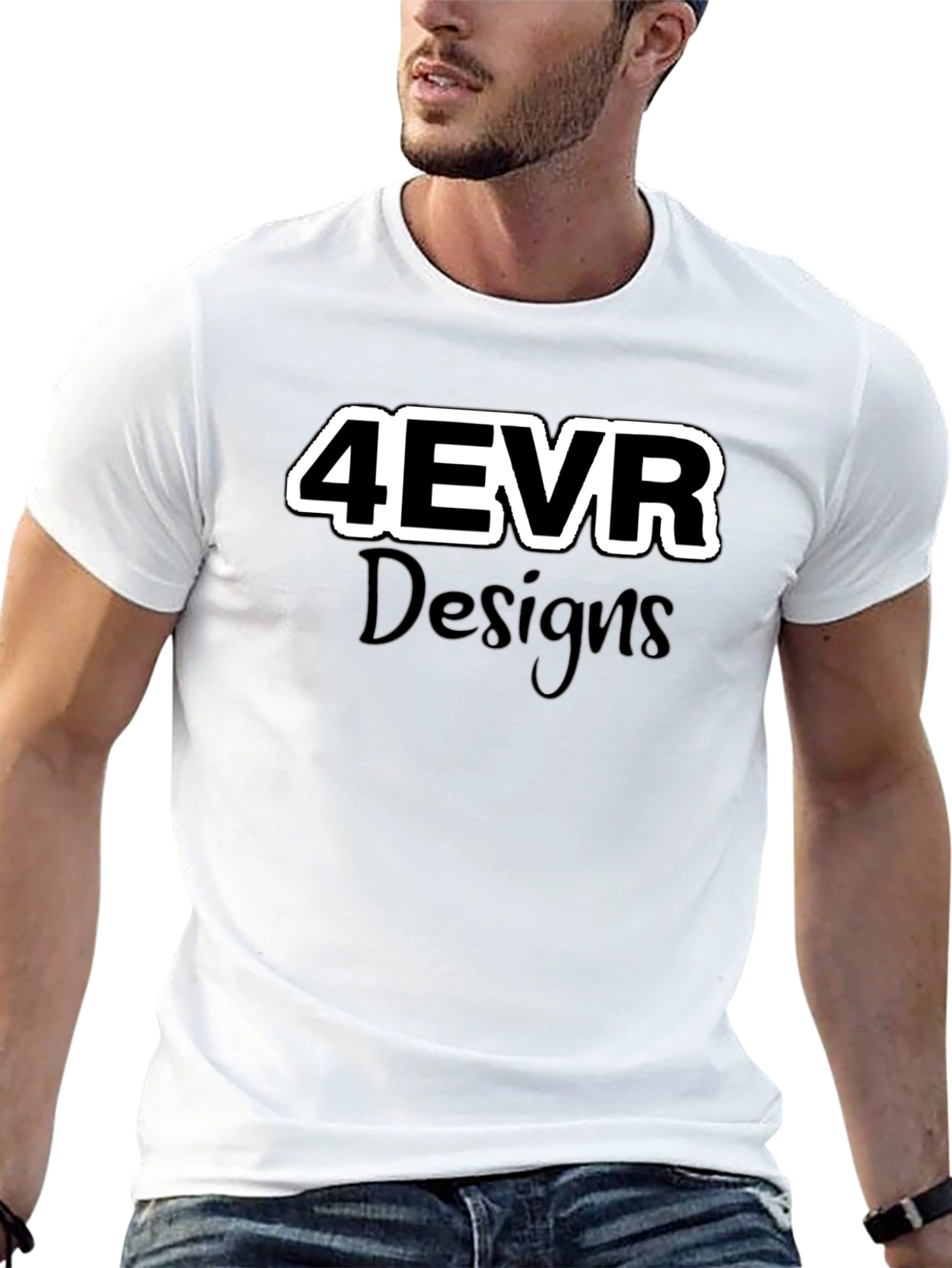4EVR Designs Black Graphic Tee