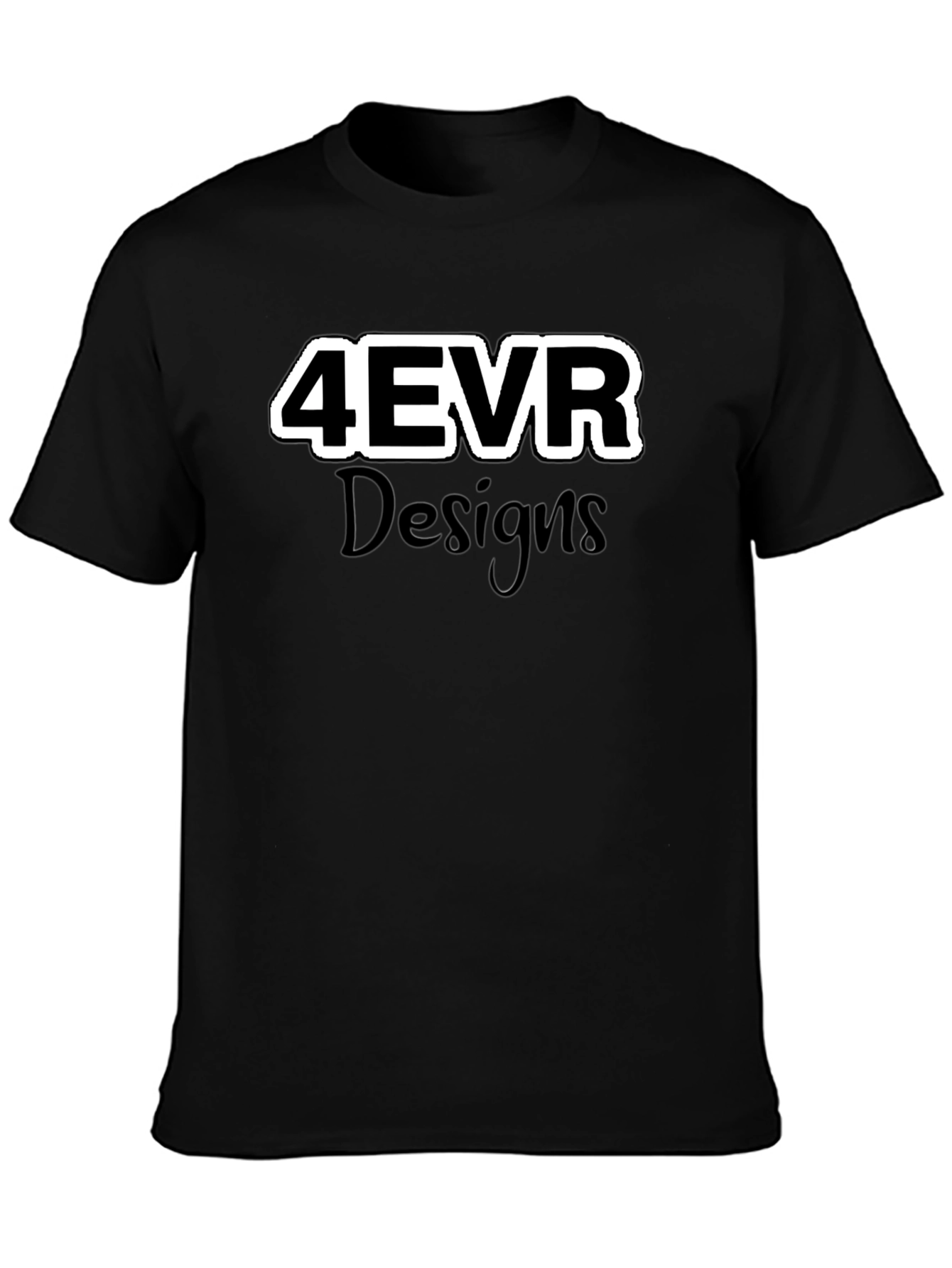 4EVR Designs Black Graphic Tee