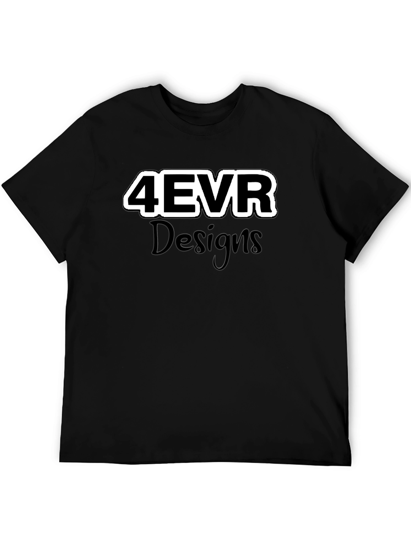 4EVR Designs Black Graphic Tee