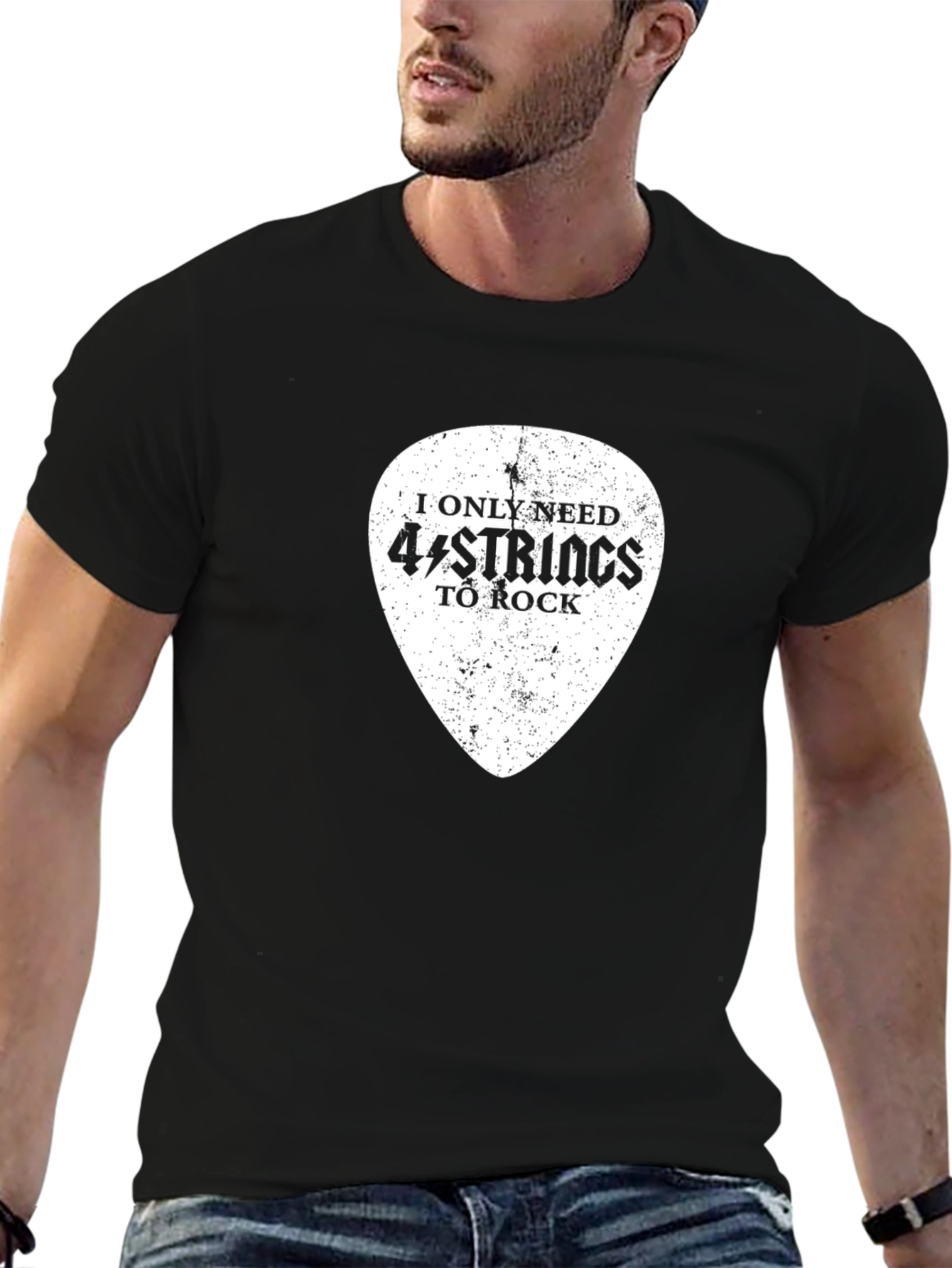 4 String Bass Guitar T-Shirt - Music Lover Tee