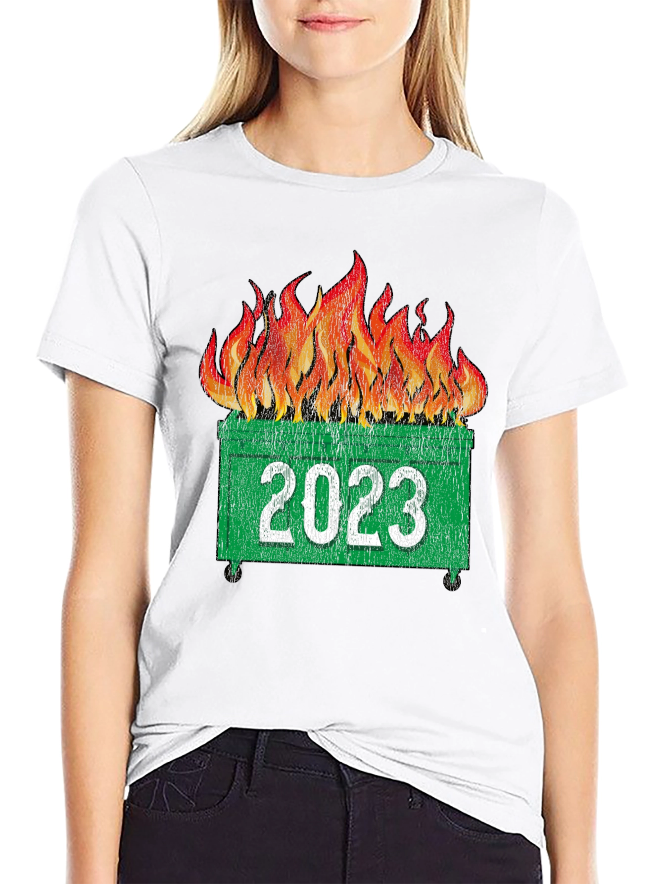 2023 Dumpster Fire T-Shirt - Funny Year Review Tee