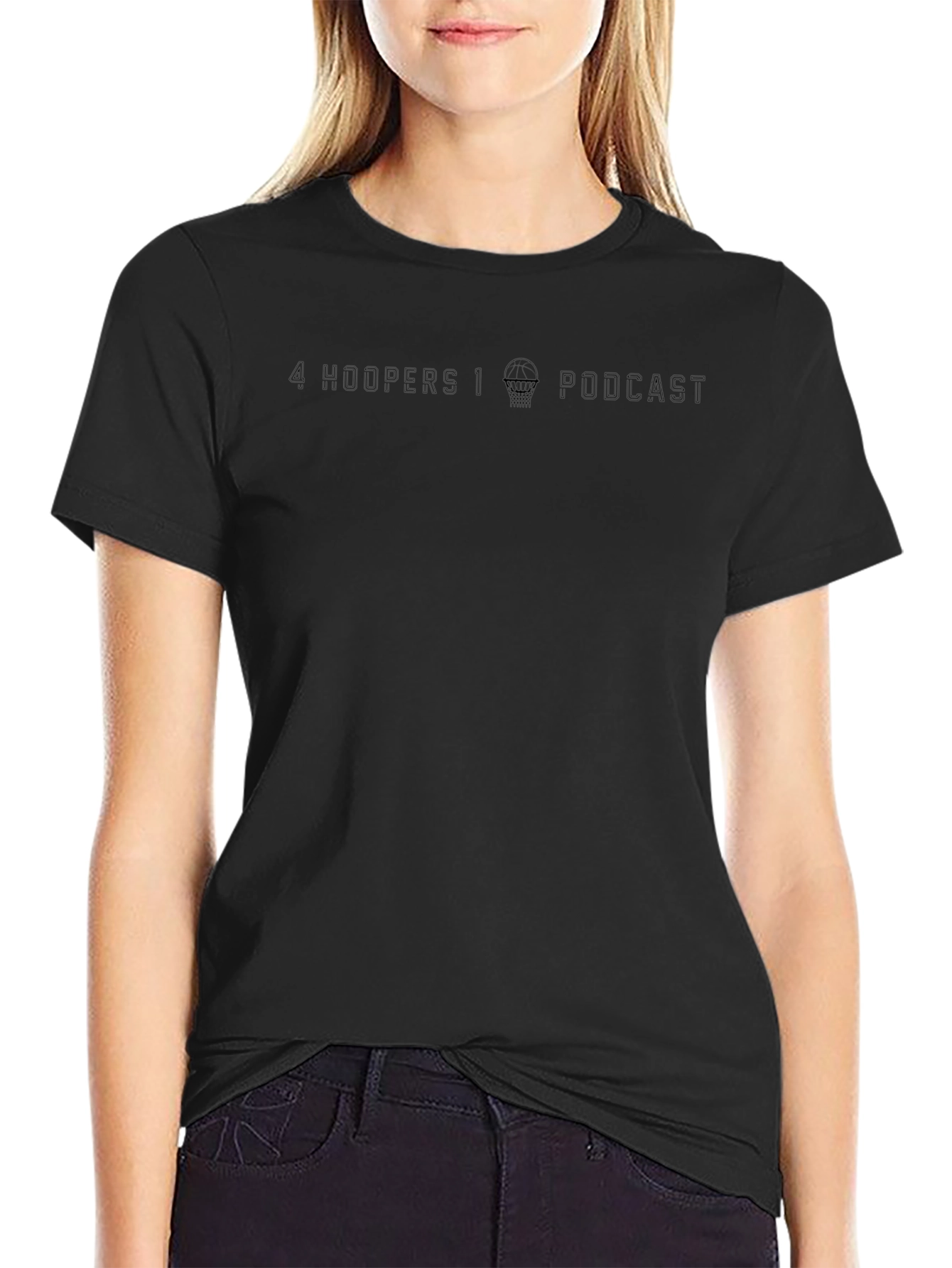 4 Hoopers 1 Podcast Black T-Shirt