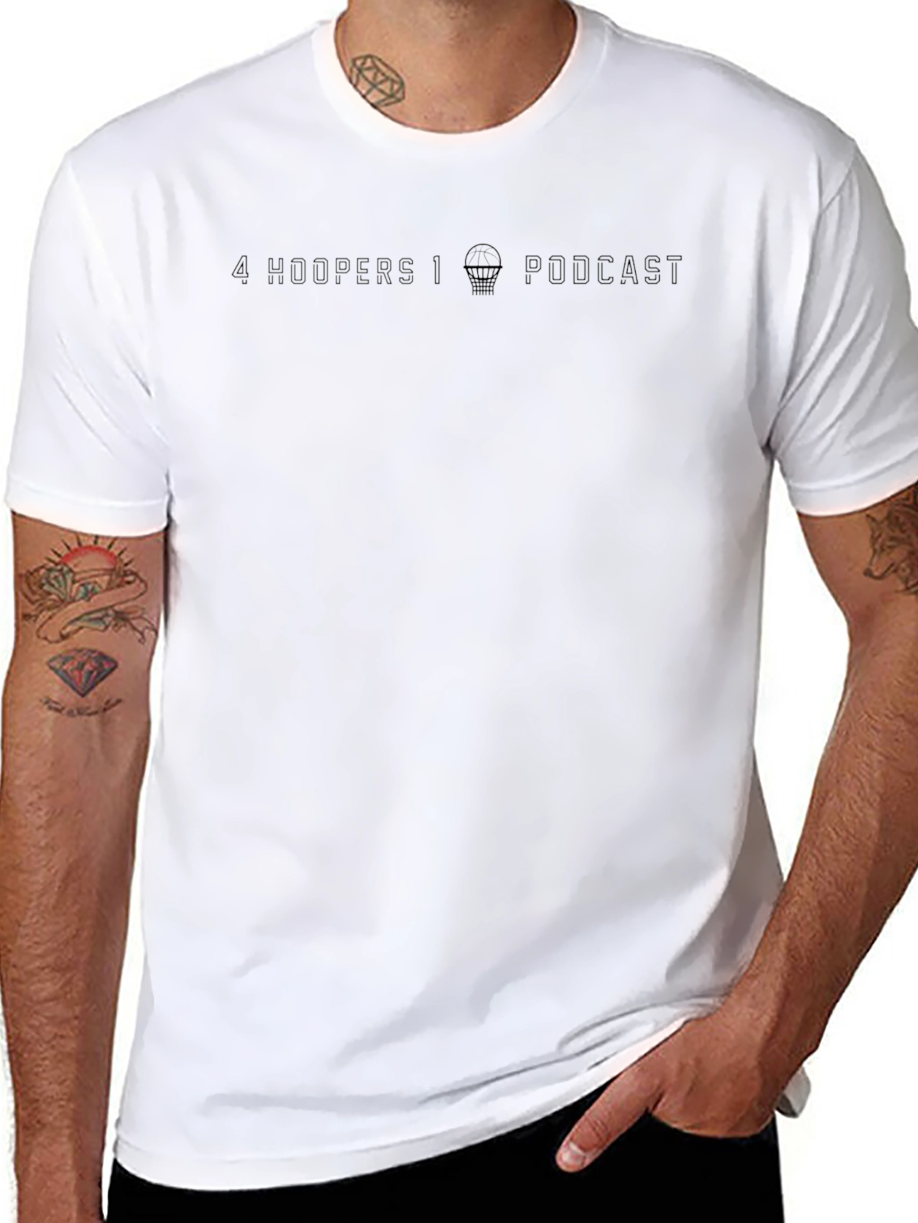 4 Hoopers 1 Podcast Black T-Shirt